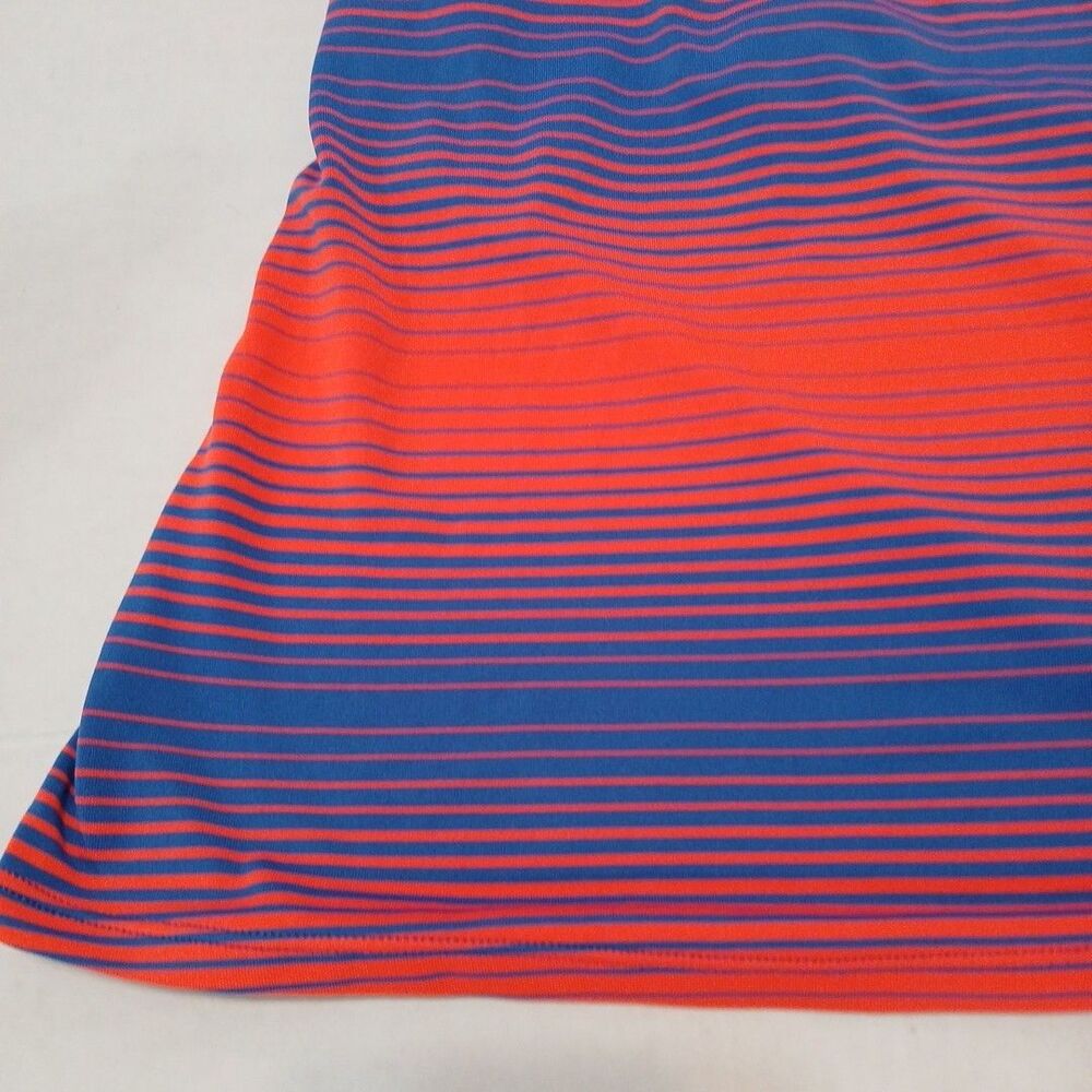 Nike Racerback Tankini Swimsuit TOP ONLY Vibrant Orange/Blue Stripped Sz-Small - Picture 5 of 16